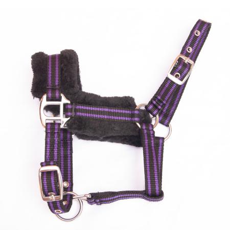 Fohlenhalfter lila Plüsch